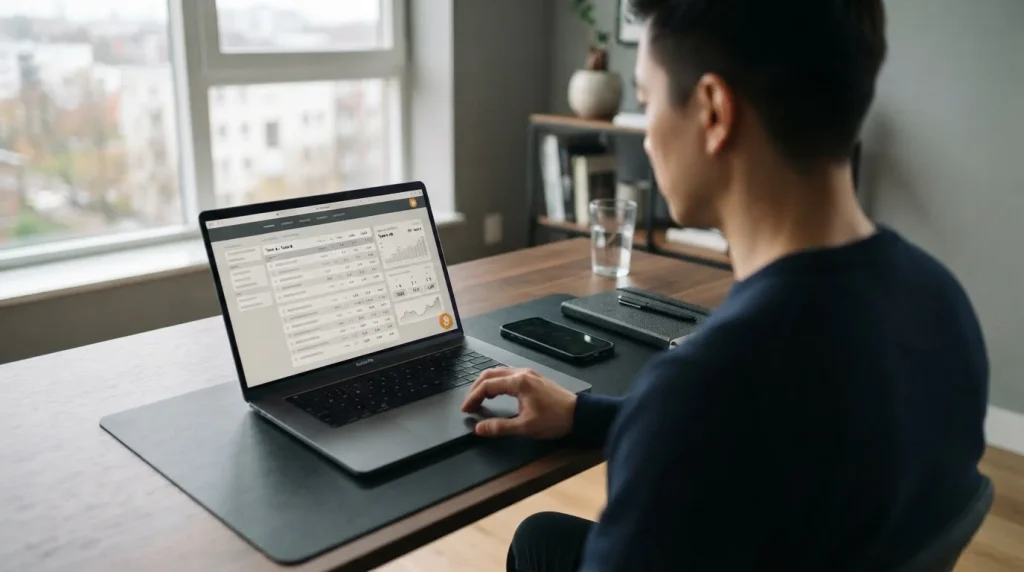 Analytischer Arbeitsplatz mit neutralem Interface für Bitcoin-Sportwetten-Vergleich