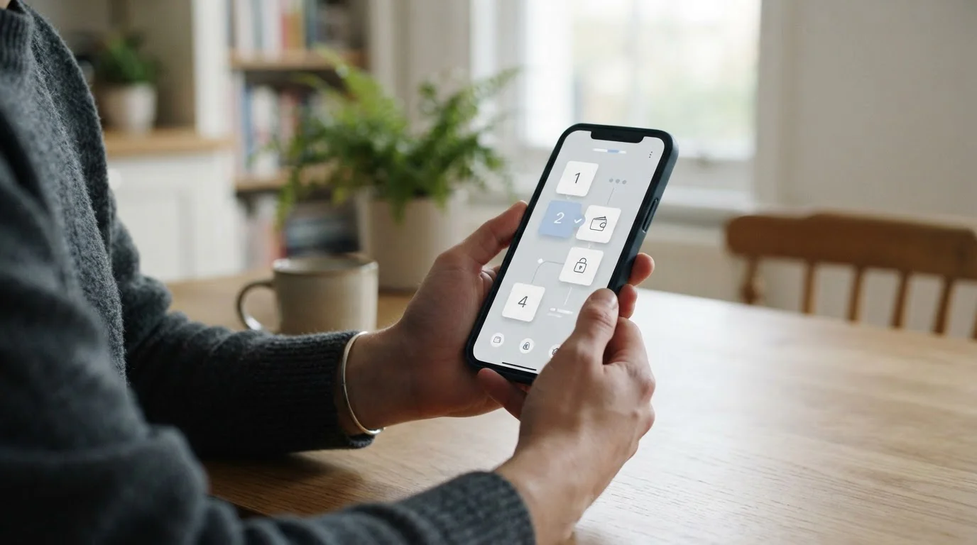 Schritt-für-Schritt-Prozess einer Klarna-Einzahlung mit Auswirkung der Wettsteuer