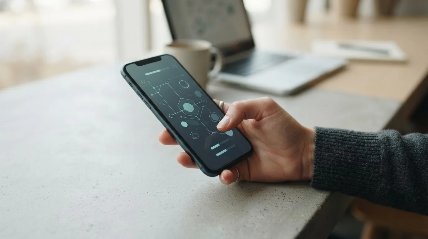 Smartphone mit digitaler Zahlungsschnittstelle für Krypto-Transaktionen