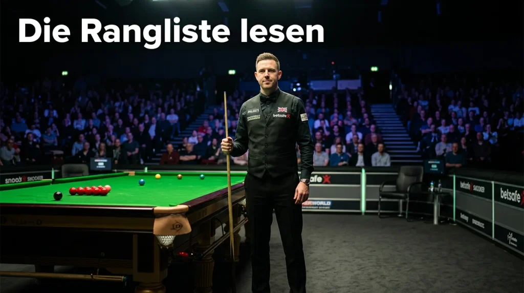 Snooker Weltrangliste 2026 Ranking für Wetten