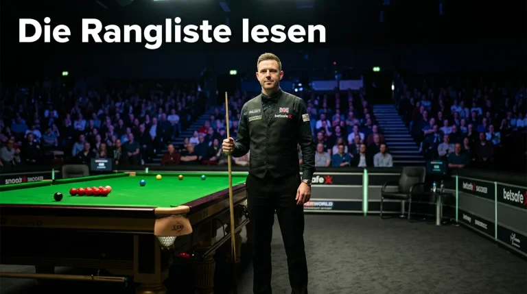 Snooker Weltrangliste 2026 Ranking für Wetten