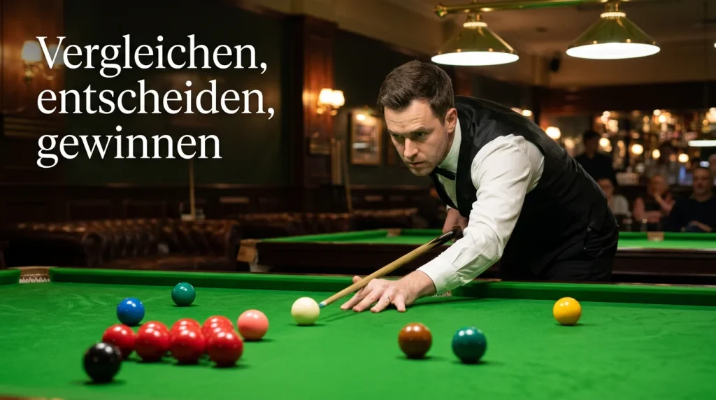Snooker Wettanbieter Vergleich – Buchmacher für Snooker Wetten