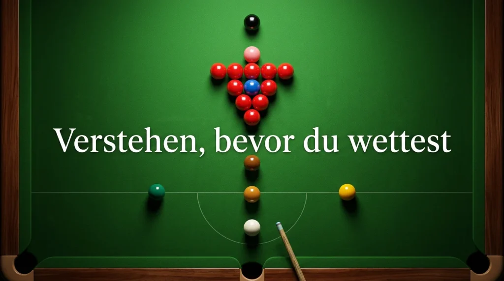 Snooker Wettarten erklärt – Frame, Handicap und Over/Under