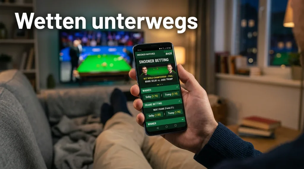 Snooker Wetten App für mobiles Wetten