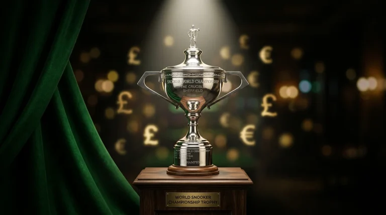Snooker WM Preisgeld 2026 – Trophäe und Preisverteilung
